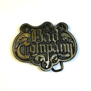 Vintage Bad Company Brass Belt Buckle 1970s Rock Band Collectible
